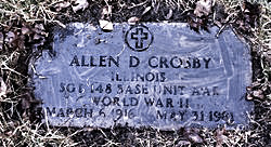 Allen Daniel Crosby gravestone, Pine View Memorial Park.