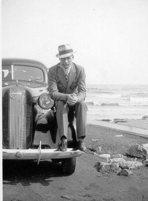 Allen at Lake Michigan, about 1937.