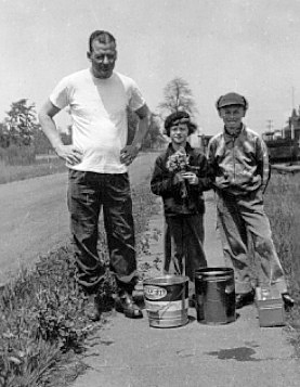 Allen, Sue, and Larry, about 1950.