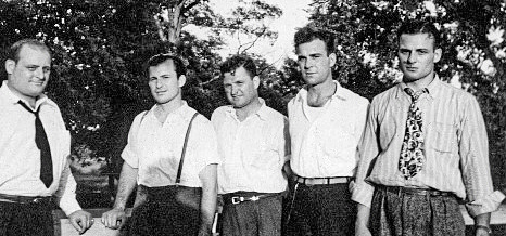 Steve, Ariel, Joe, Lewis, and Allen at Clarence’s funeral.
