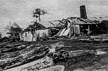Sawmill destroyed by the 1932 cyclone.
