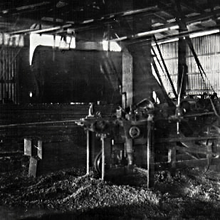 Interior of the Crosby sawmill in Bartle, Cuba.