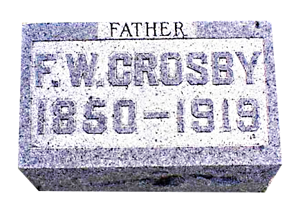 Gravestone of Floyd Wallace Crosby, Eastman Cemetery.