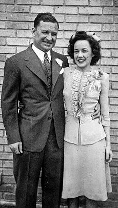 Joe and Kay wedding, December 24, 1943.