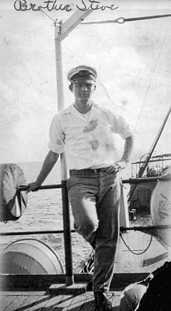 Stephen Crosby off the Florida coast, about 1940.