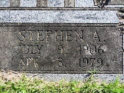 Grave marker of Stephen A. Crosby.